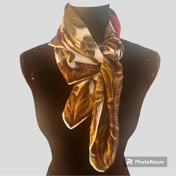 Vintage St Michael Satin Scarf - Picture 1 of 8